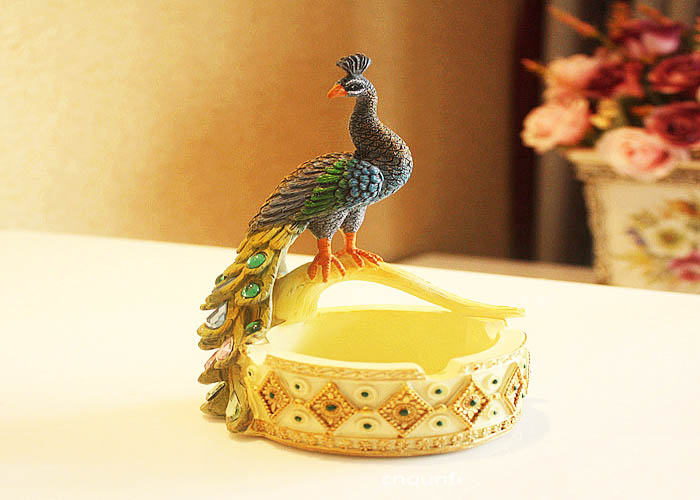 peacock ashtray gift