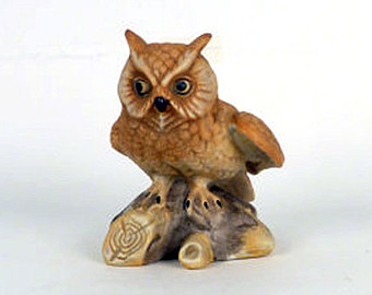 vintage owls statues