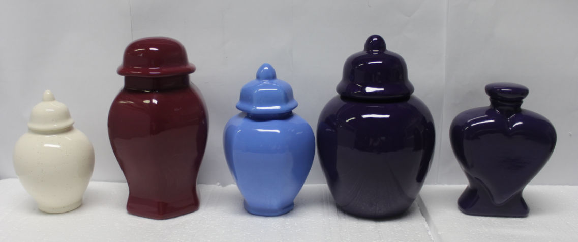 Varius Colored Ceramic Urns